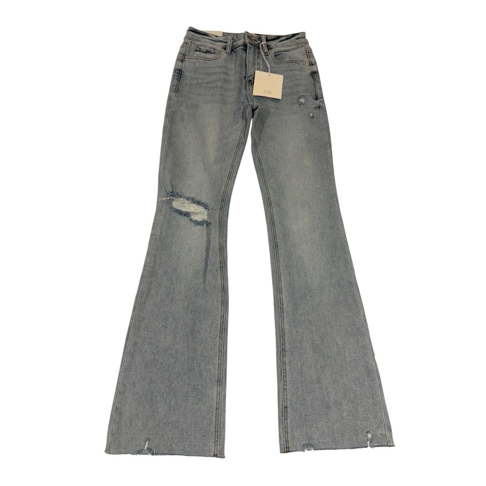 NWT Lovervet by Vervet Bootcut Jeans Light Blue Raw Hem Women's 26/3